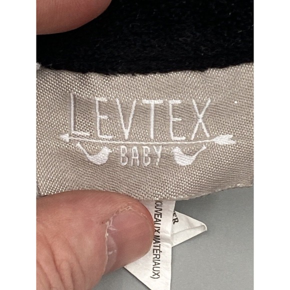 Levtex Baby Teddy Bear Lovey Plush Black And White Triangles Security Blanket - Picture 5 of 6